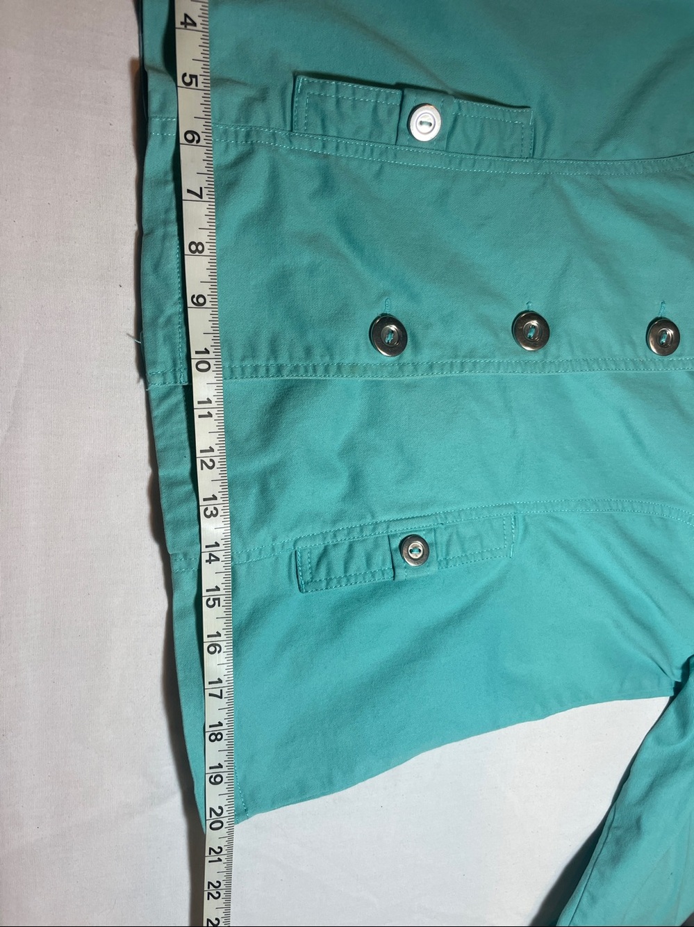 Draper’s & Damon’s Aqua Button-Front Jacket - Picture 6 of 7